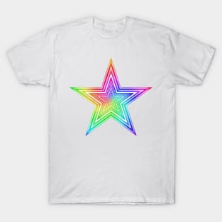 Rainbow Star Illusion T-Shirt